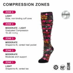 Compression Aloha Black Socks -Deals Alegria Shoes Store ALEGRIA FW20 ZONES SOCKS R3 a8b29490 e8bc 4e93 951a 81117a802640