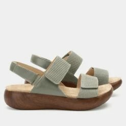 Bailee Woven Sage Sandal -Deals Alegria Shoes Store BAI 6132 S2