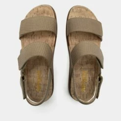 Bailee Woven Taupe Sandal -Deals Alegria Shoes Store BAI 6163 S4