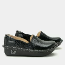 Shoes Debra Black Embossed Rose Shoe -Deals Alegria Shoes Store DEB 531 S2 ef5850c2 df4e 4876 ac55 f7e7f39ea88c