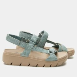 Henna Aged Denim Sandal -Deals Alegria Shoes Store HEN 6138 S2