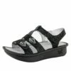 Kleo Black Leaf Sandal -Deals Alegria Shoes Store KLE 676 S1 Left