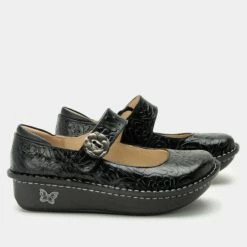 Shoes Paloma Black Embossed Rose Mary Jane -Deals Alegria Shoes Store PAL 531 S2 044cd761 ccc5 40b5 8e25 01d7cbe8f27d