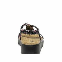 Roz Charm Black Sandal -Deals Alegria Shoes Store ROZ 7554 S3