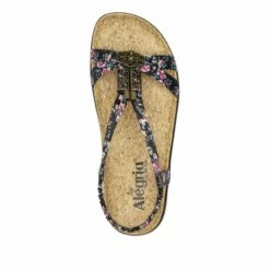Roz Charm Black Sandal -Deals Alegria Shoes Store ROZ 7554 S4