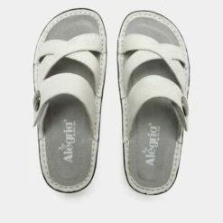 Victoriah Basketry White Sandal -Deals Alegria Shoes Store VIC 6113 S4