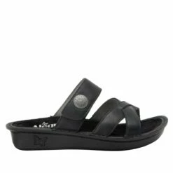 Victoriah Oiled Black Sandal 10 Victoriah Oiled Black Sandal -Deals Alegria Shoes Store VIC 7414 S2