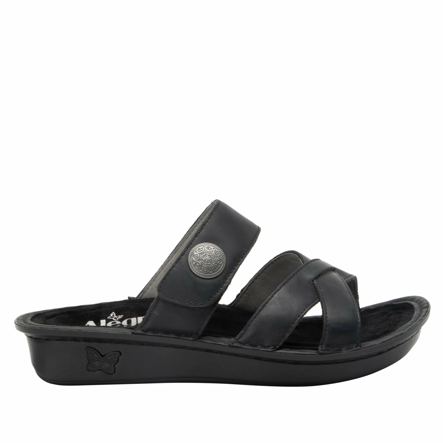 Victoriah Oiled Black Sandal 5 Victoriah Oiled Black Sandal - Image 3