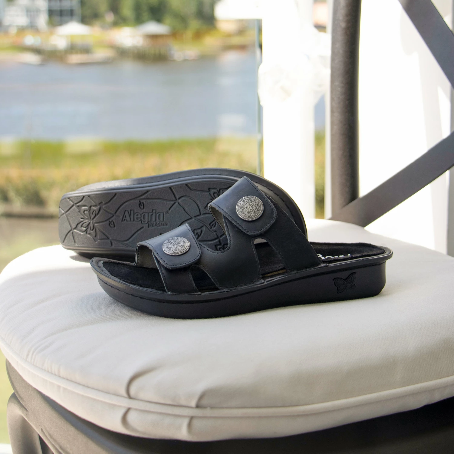 Violette Oiled Black Sandal 4 Violette Oiled Black Sandal - Image 2