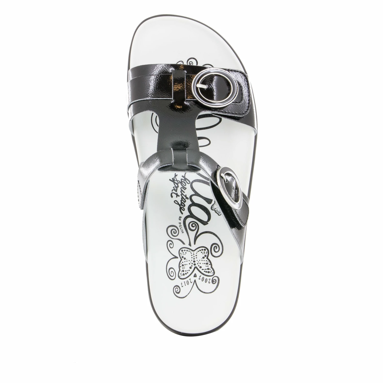 Vita Black Patent Sandal 6 Vita Black Patent Sandal - Image 4